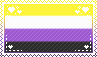 nonbinary flag stamp